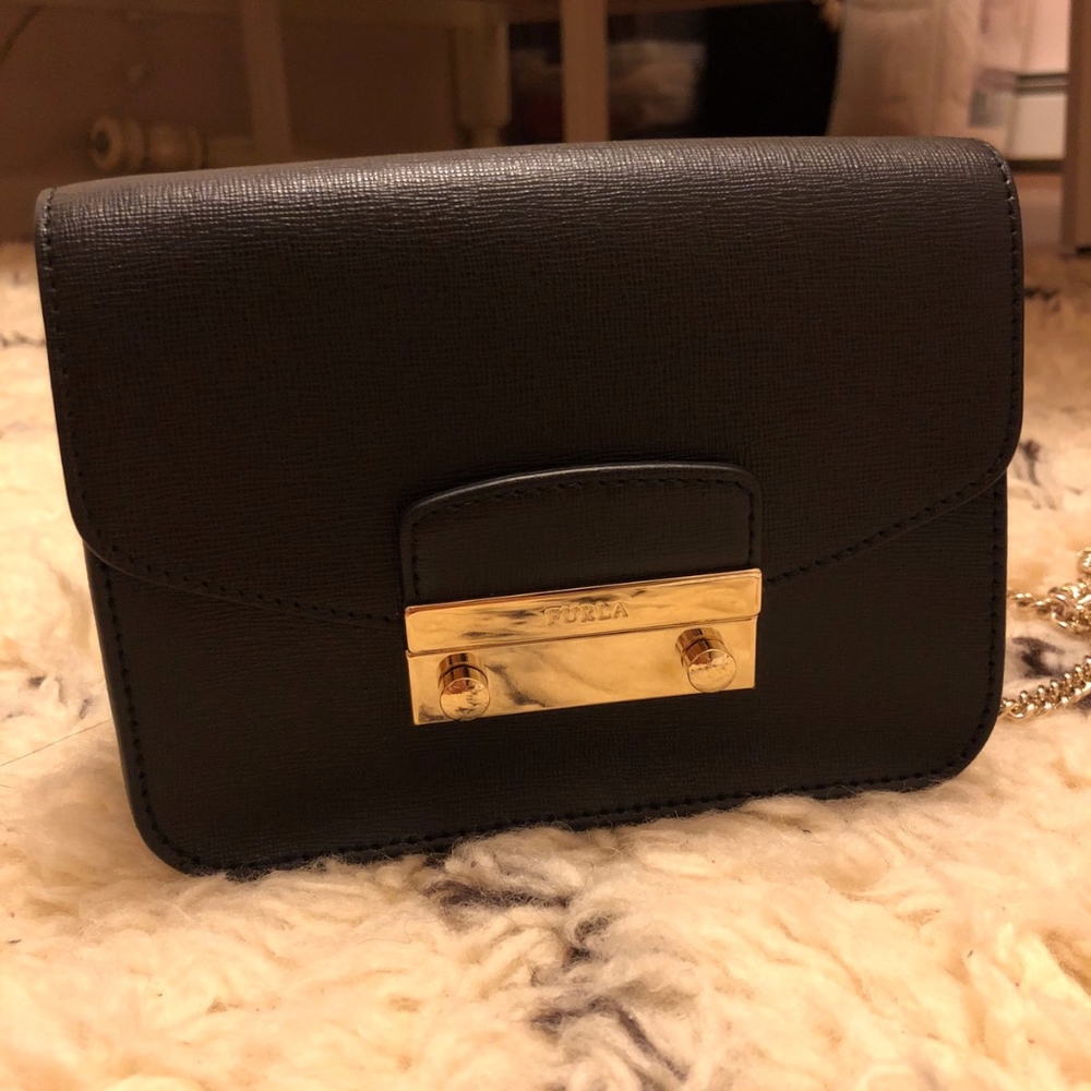 New Furla Julia Crossbody Black Bag